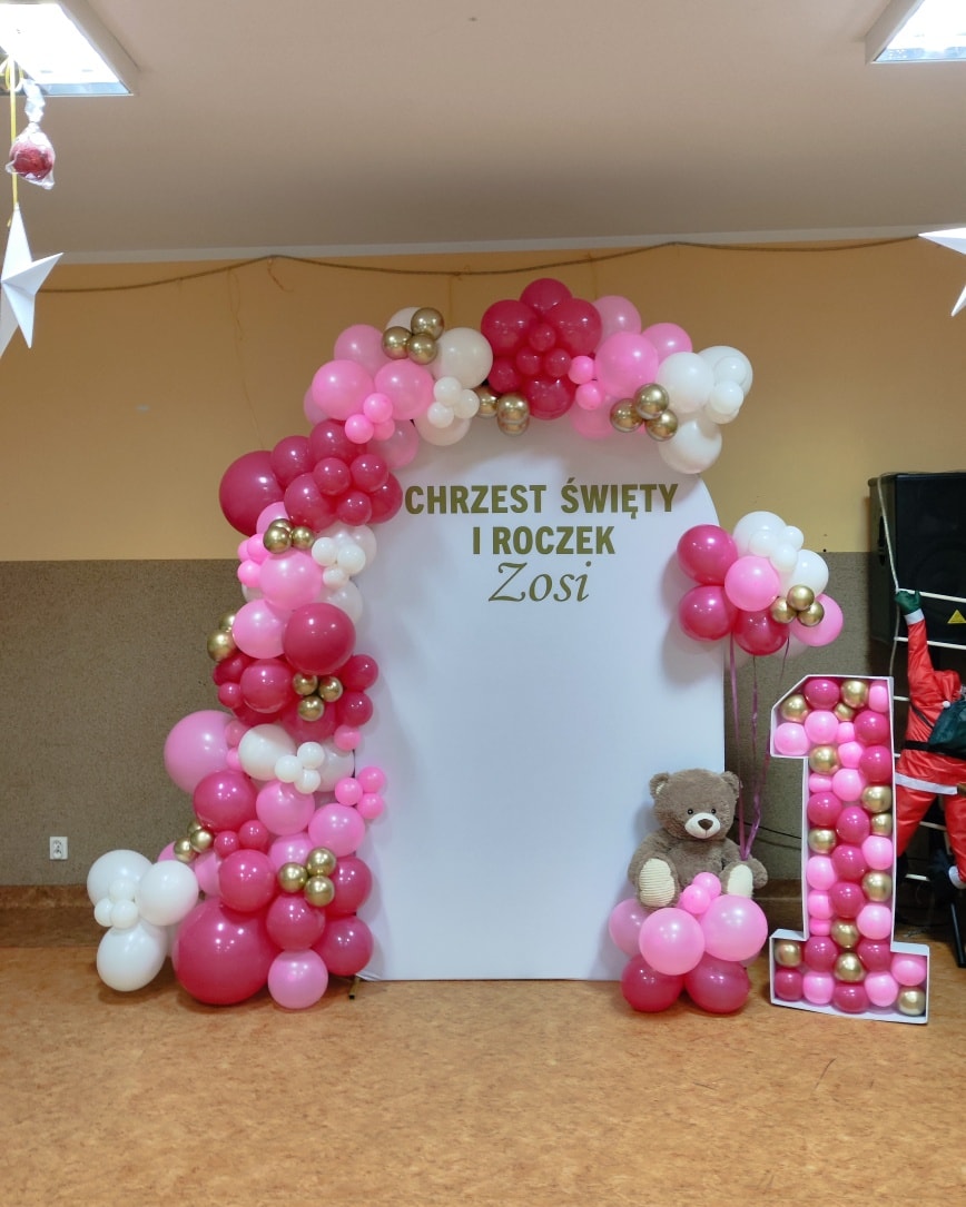 Chrzest i roczek w różu i złocie - Karlino - zdjęcie 4